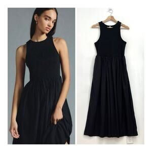 Anthropologie Daily Practice First Light Mixed Media Tank Minimal Maxi Dress XS